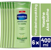 Vaseline Aloe Soothe Intensive Care Bodylotion - 6x 400ml Voordeelverpakking c