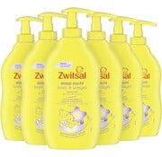 Zwitsal Slaap Zacht Lavendel - Bad & Wasgel - Met pompje 6x 400ml