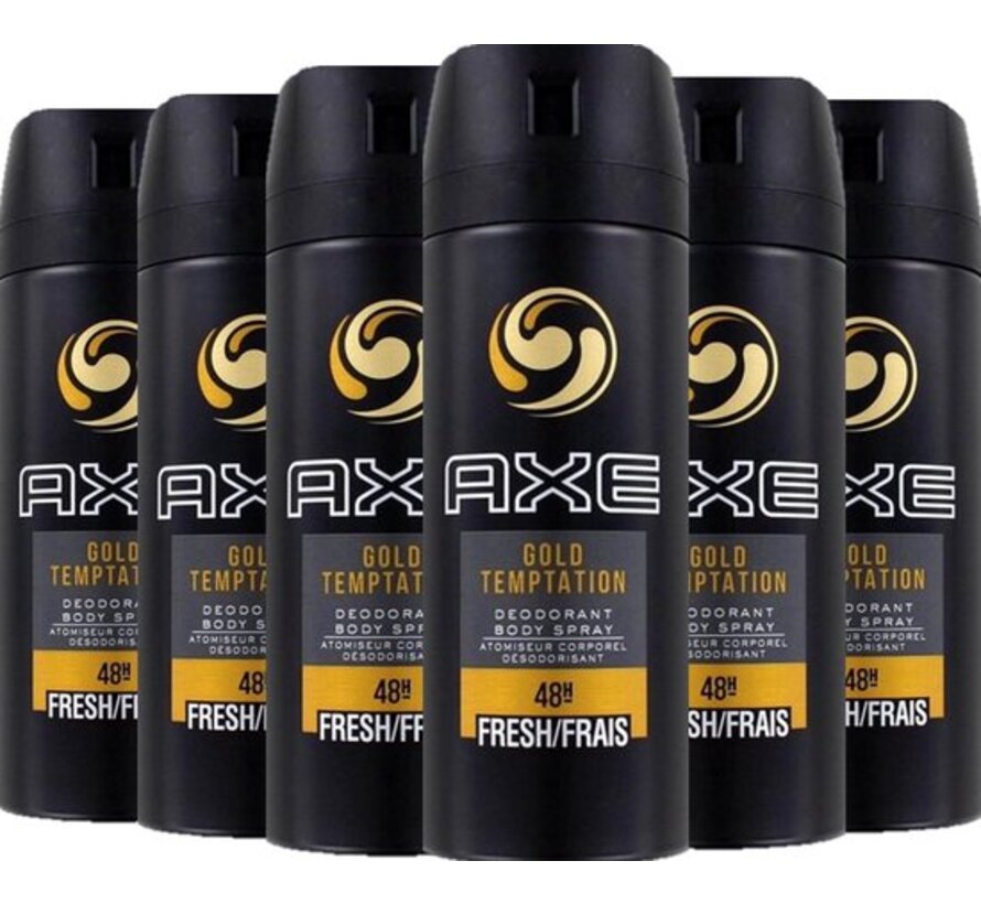 Gold Temptation Bodyspray / Deodorant Spray Men - 12x 150ml