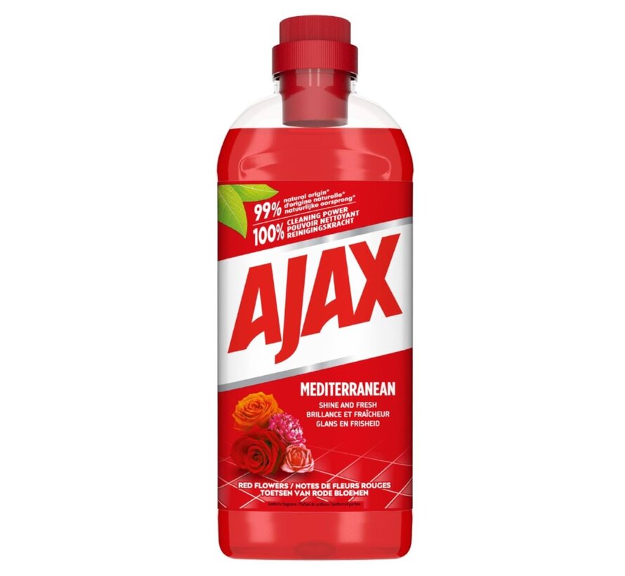 Allesreiniger - Rode Bloemen - 8x 1000ml - Voordeelverpakking