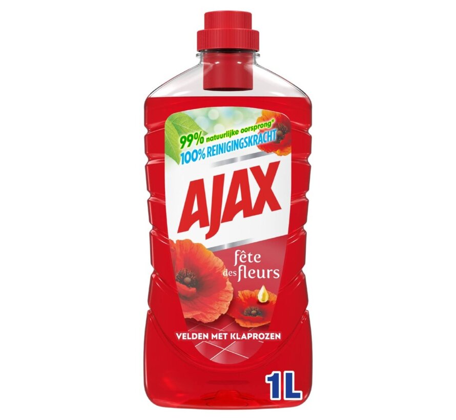 Allesreiniger - Rode Bloemen - 8x 1000ml - Voordeelverpakking