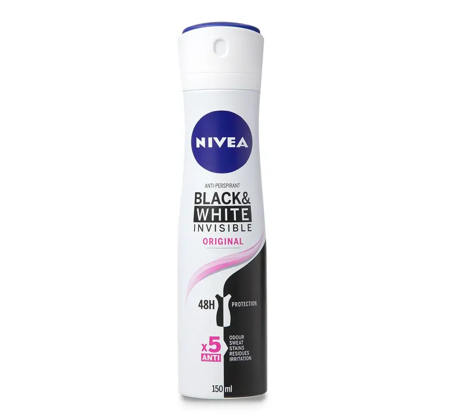 Invisible Black & White Original Clear - Deodorant Spray - 6x 150ml