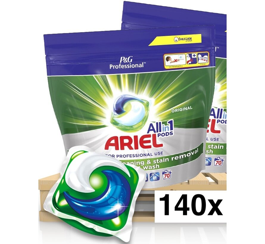 All-in-1 Professional - Original / Regular - Wasmiddel Pods - 2x 70 stuks