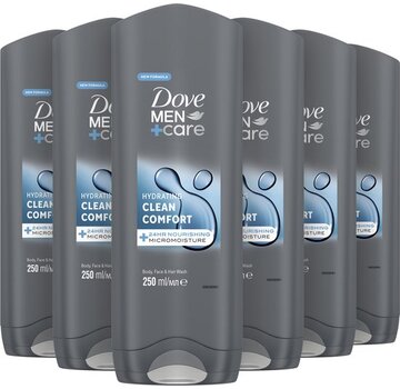 Dove Men+Care Hydrating Clean Comfort - 3in1 Douchegel - 6x 250ml
