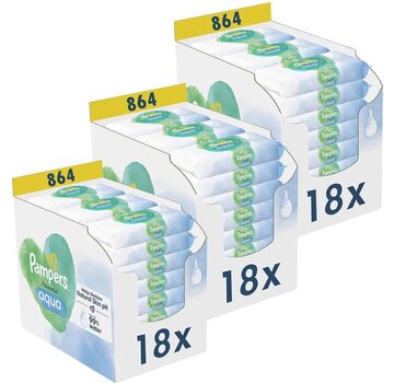 Pampers Harmonie Aqua Billendoekjes / Babydoekjes - 54x 48 stuks