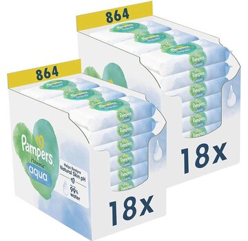 Pampers Harmonie Aqua Billendoekjes / Babydoekjes - 36x 48 stuks