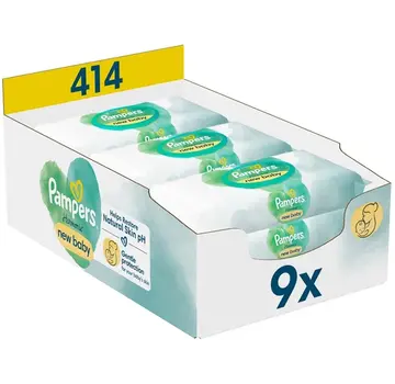Pampers Harmonie New Baby Billendoekjes / Babydoekjes - 9x 46 stuks