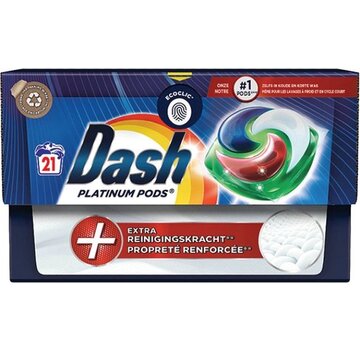 Dash Platinum Wasmiddel Pods - Extra Reinigingskracht - Wascapsules 21 stuks