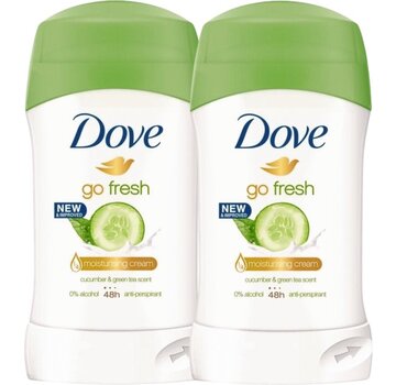Dove Go Fresh Komkommer & Groene Thee - Deodorant Stick - 2x 40ml
