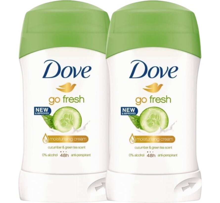 Go Fresh Komkommer & Groene Thee - Deodorant Stick - 2x 40ml