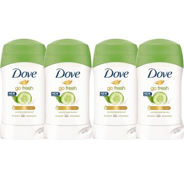 Dove Go Fresh Komkommer & Groene Thee - Deodorant Stick - 4x 40ml