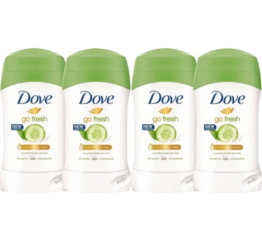Go Fresh Komkommer & Groene Thee - Deodorant Stick - 4x 40ml