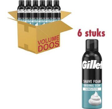 Gillette Scheerschuim - Voor de gevoelige huid - Sensitive XL - 6x 300ml