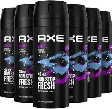 Axe Marine Bodyspray / Deodorant Spray Men - 6x 150ml Voordeelverpakking