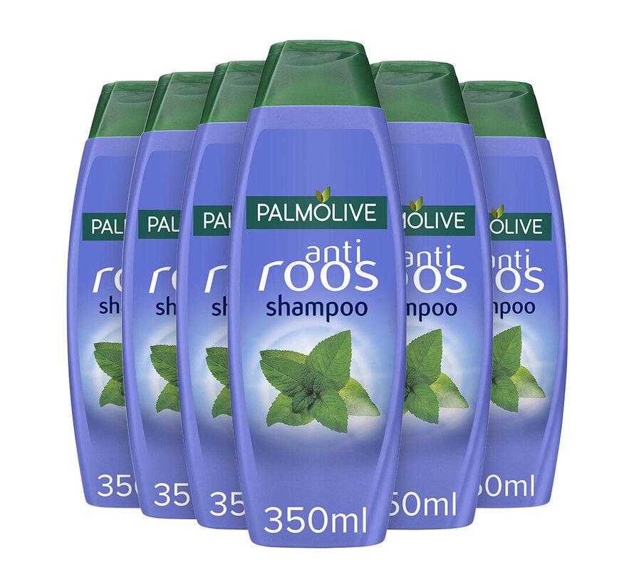Shampoo - Anti Roos (Dandruff) met Wilde Mint - 6x 350ml Voordeelverpakking