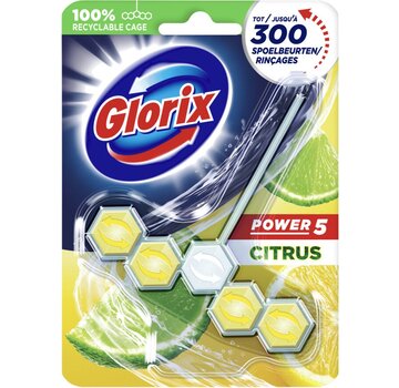 Glorix Power 5 - WC Blok / Toiletblok - Citrus