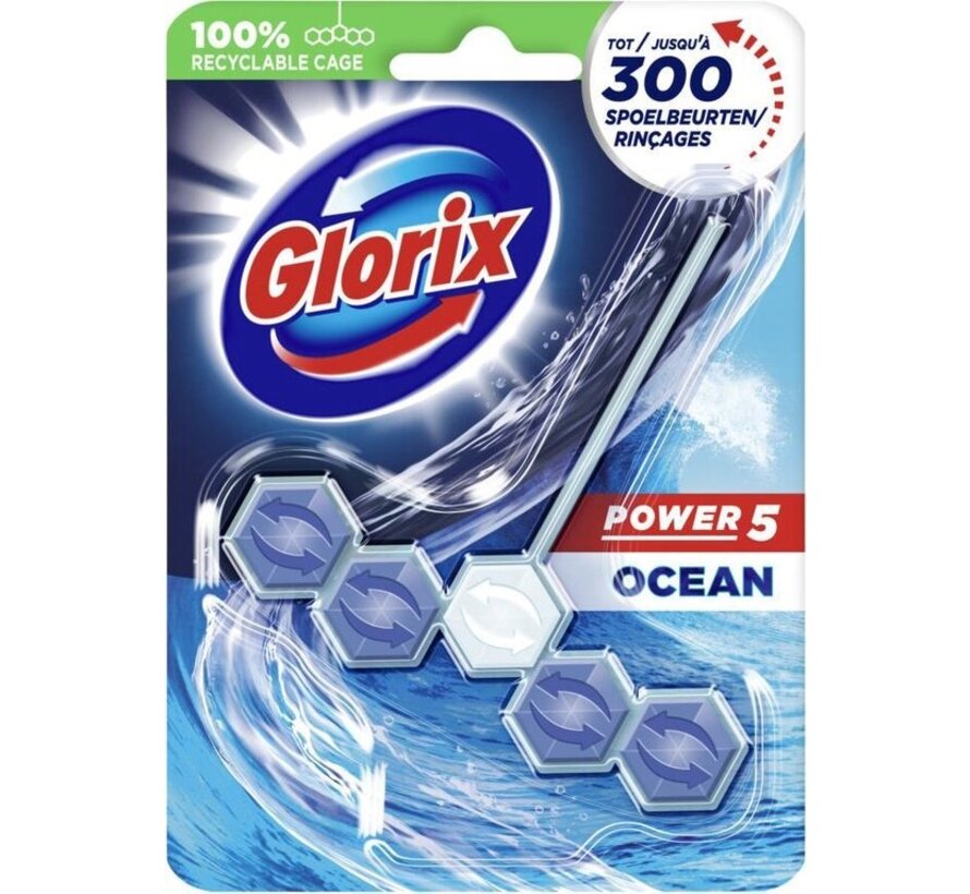Power 5 - WC Blok / Toiletblok - Ocean - 9 stuks
