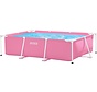 Roze - Metal Frame Zwembad - rechthoekig - 220x150x60cm