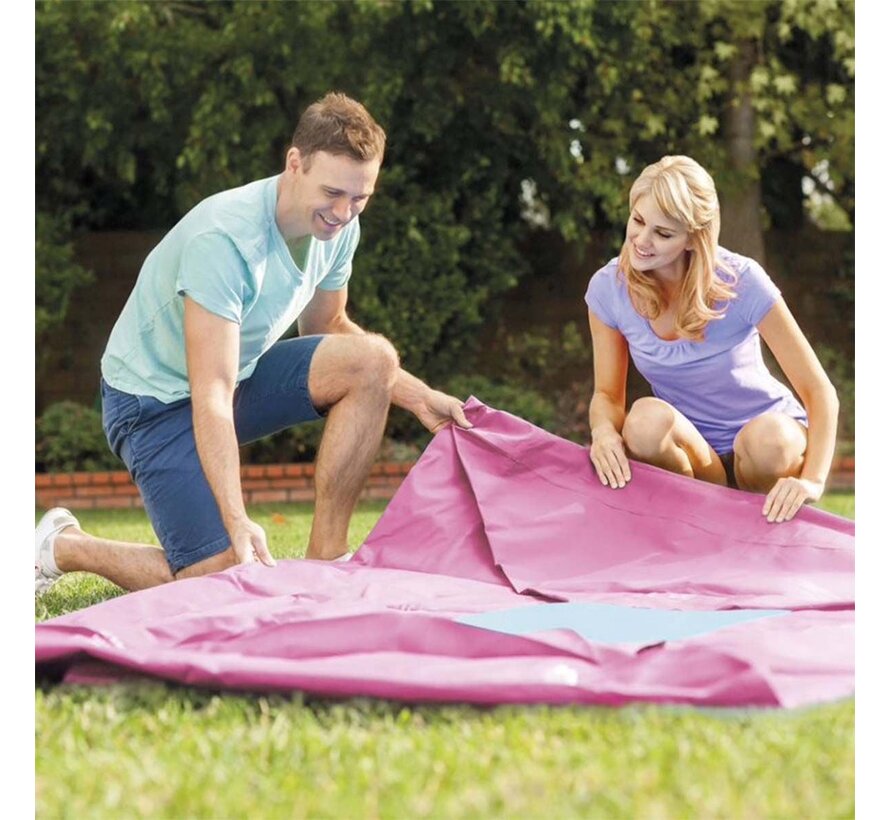 Roze - Metal Frame Zwembad - rechthoekig - 220x150x60cm