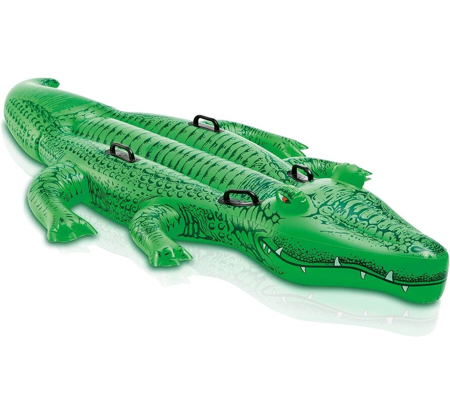 Opblaasbare Reuze Krokodil Ride-On (203x114cm)