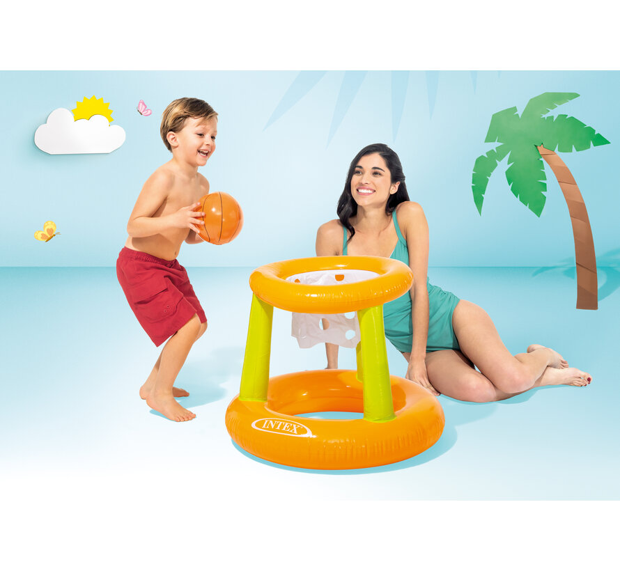 Floating Hoops - Drijvend opblaasbaar Basketbal Spel met bal