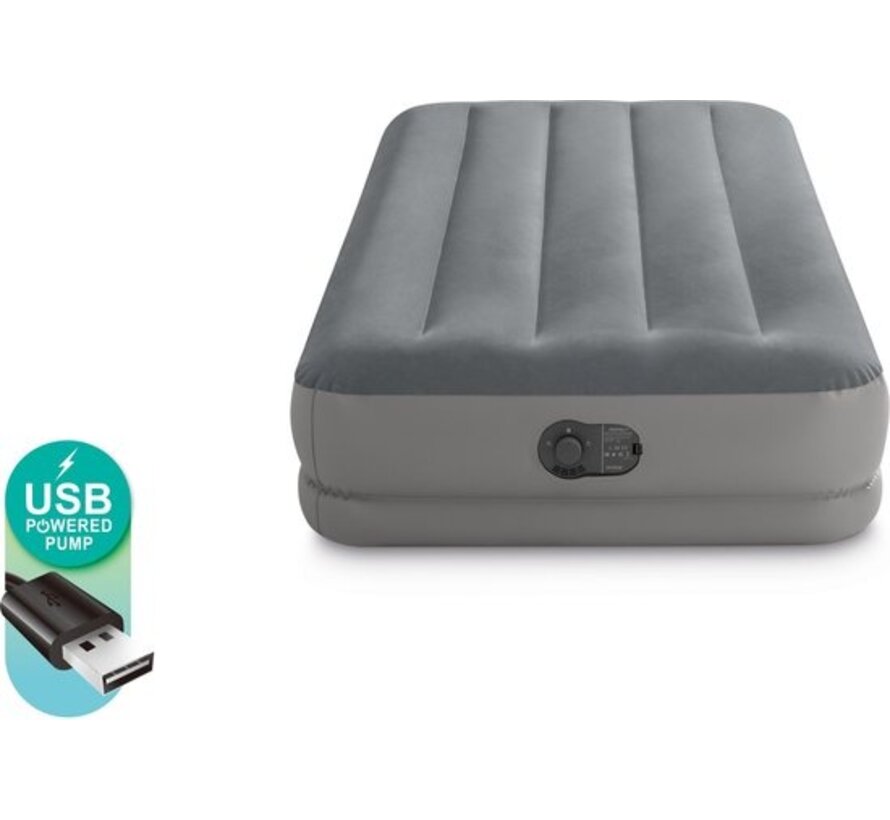Prestige Twin Mid-Rise Luchtbed - 1-persoons - Ingebouwde USB pomp 191x99x30cm