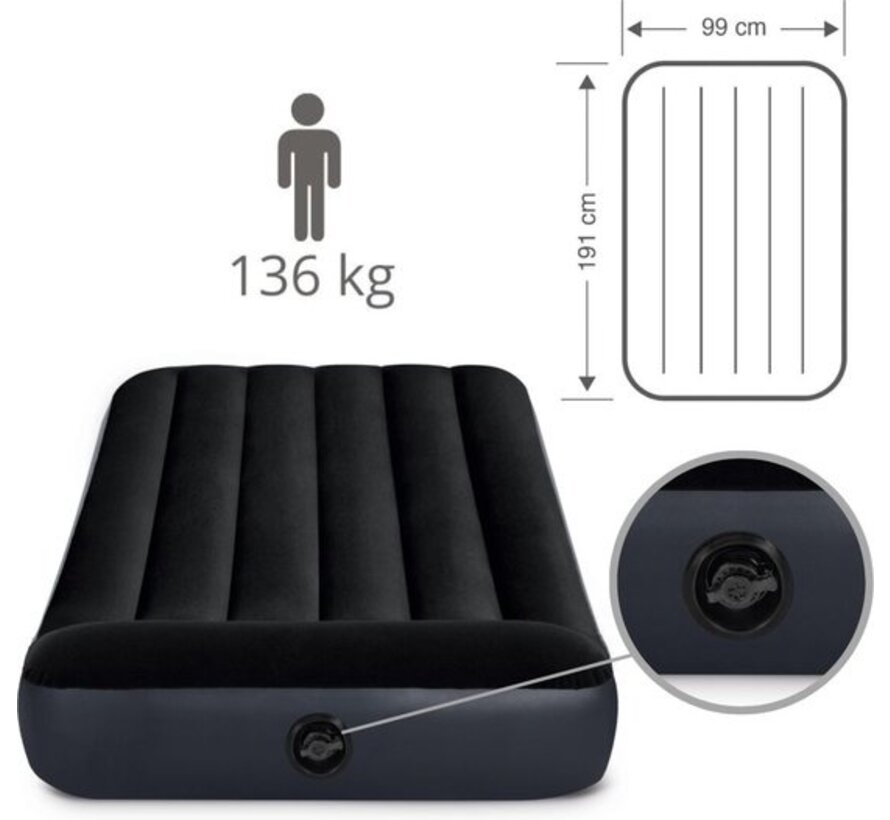 Classic Pillow Rest Twin 1-persoons luchtbed (191x99x25cm)