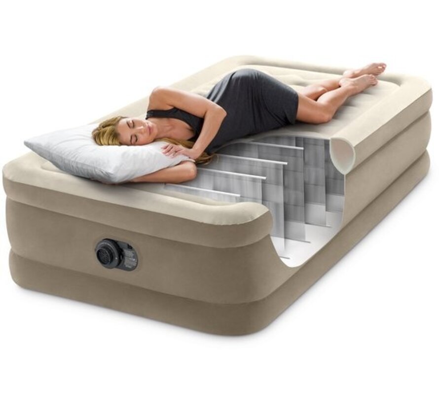 Twin Ultra Plush luchtbed 1-Persoons - Ingebouwde elektrische pomp - 191x99x46cm