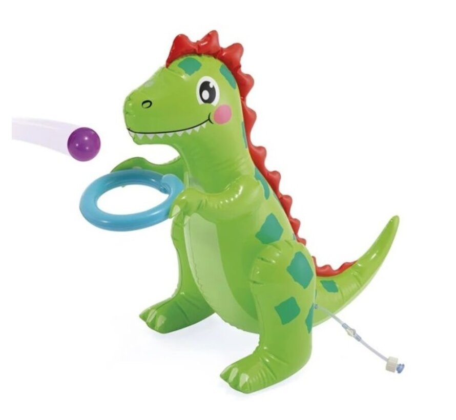 Opblaasbaar speelzwembad - Dino Park - met glijbaan - 201x157x69cm