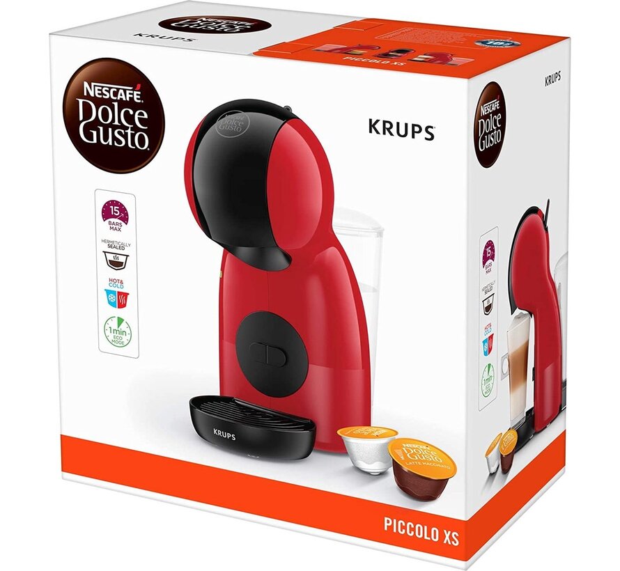 Nescafé Dolce Gusto Piccolo XS Rood/Zwart - Koffiecupmachine KP1A3510