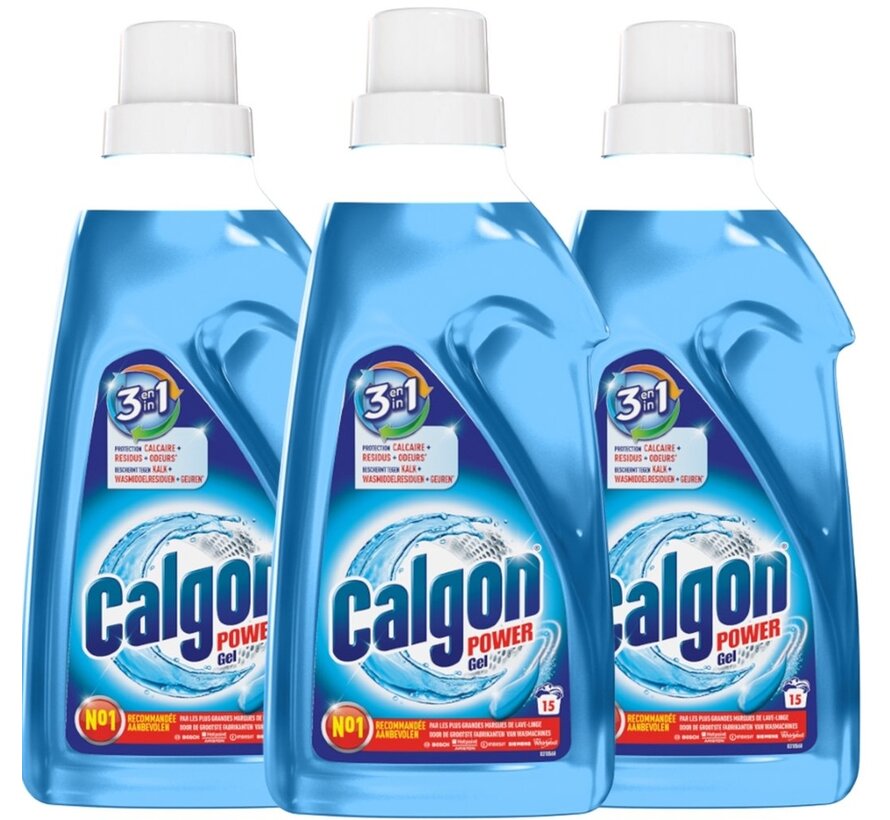 3in1 Power Gel - Wasmachine Reiniger en Anti kalk (750ml) - 3x 15 Wasbeurten