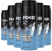 Axe Ice Chill Bodyspray / Deodorant Spray Men - 6x 150ml Voordeelverpakking