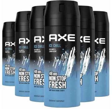 Axe Ice Chill Bodyspray / Deodorant Spray Men - 6x 150ml Voordeelverpakking