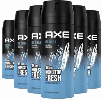 Axe Ice Chill Bodyspray / Deodorant Spray Men - 6x 150ml Voordeelverpakking c