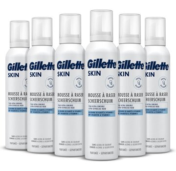 Gillette Skin Scheermousse / Scheerschuim Ultra Gevoelige Huid - 6x 240ml