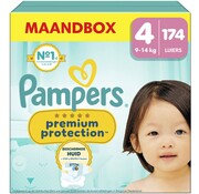 Pampers Premium Protection - Maat 4 (9kg-14kg) - 174 Luiers - Maandbox