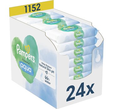 Pampers Harmonie Aqua Billendoekjes / Babydoekjes - 24x 48 stuks