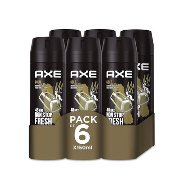 Axe Gold Bodyspray / Deodorant Spray Men - 6x 150ml Voordeelverpakking