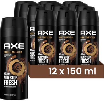 Axe Dark Temptation Bodyspray / Deodorant Spray Men - 12x 150ml