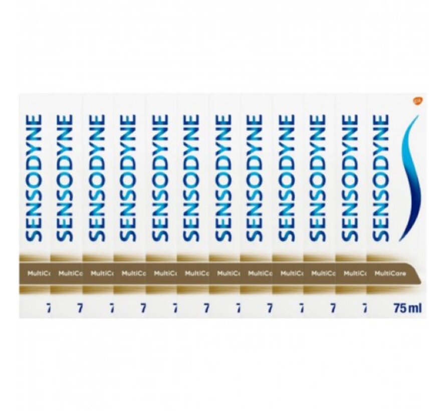 Multicare - Tandpasta - 12x 75ml  - Voordeelverpakking