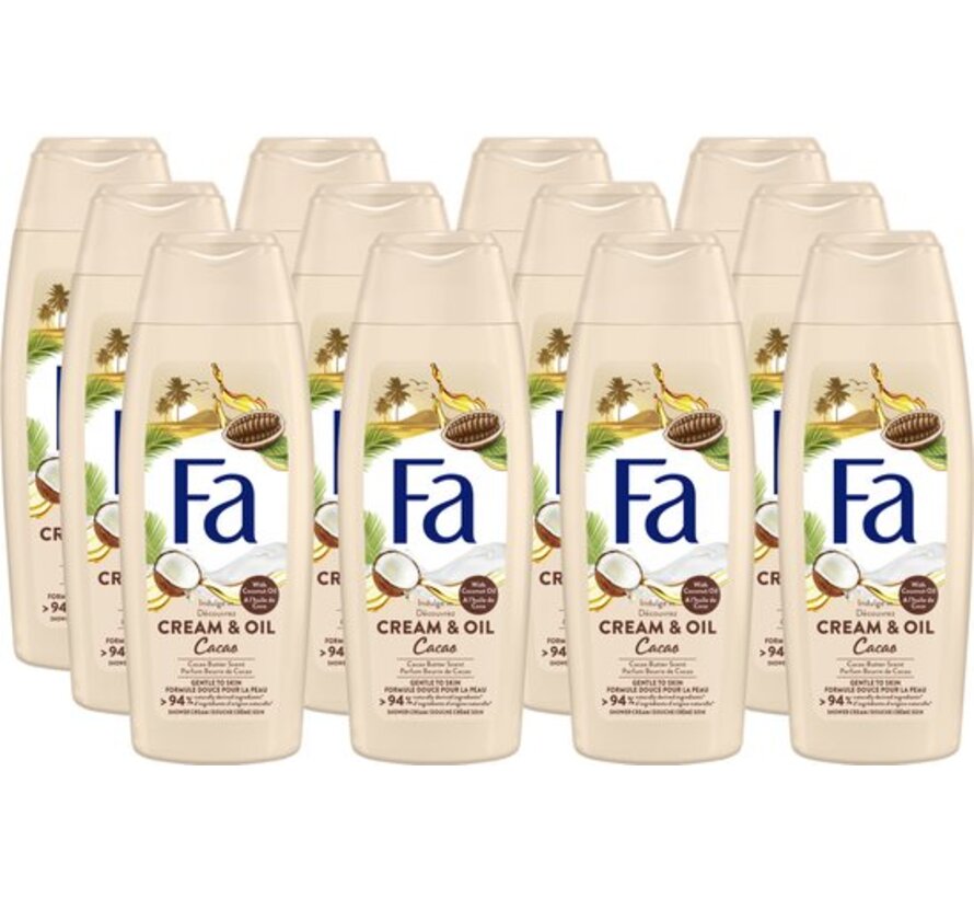 Cream & Oil - Douchegel / Douchecreme - 12x 250ml