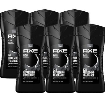 Axe Douchegel Black Bodywash - 6x 250ml - Voordeelverpakking