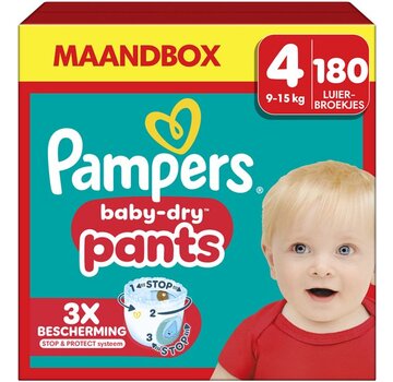 Pampers Baby Dry Pants - Maat 4 (9kg-15kg) - 180 Luierbroekjes - Maandbox