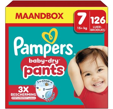 Pampers Baby Dry Pants - Maat 7 (17kg+) - 126 Luierbroekjes - Maandbox