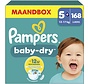 Baby-Dry - Maat 5+ (12kg-17kg) - 168 Luiers - Maandbox