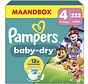 Baby-Dry Paw Patrol Editie - Maat 4 (9kg-14kg) - 222 Luiers - Maandbox