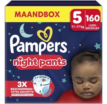 Pampers Night Pants - Maat 5 (12kg-17kg) - 160 Luierbroekjes - Maandbox