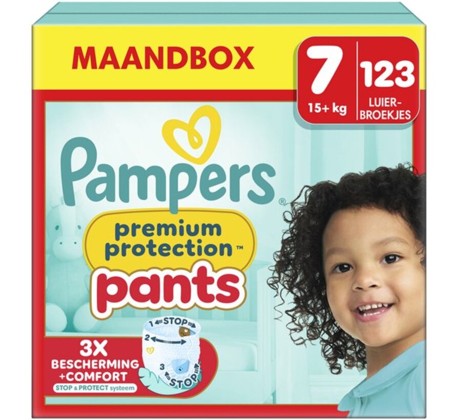 Premium Protection Pants - Maat 7 (17kg+) - 123 Luierbroekjes - Maandbox