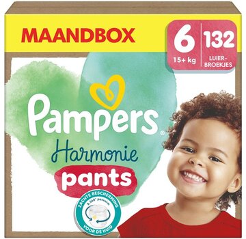 Pampers Harmonie Pants - Maat 6 (15kg+) - 132 Luierbroekjes - Maandbox