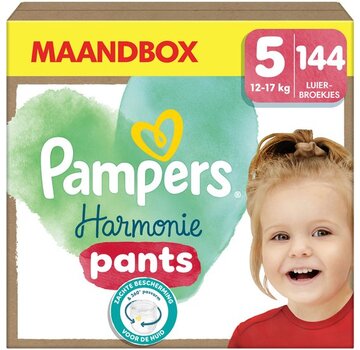 Pampers Harmonie Pants - Maat 5 (12kg-17kg) - 144 Luierbroekjes - Maandbox
